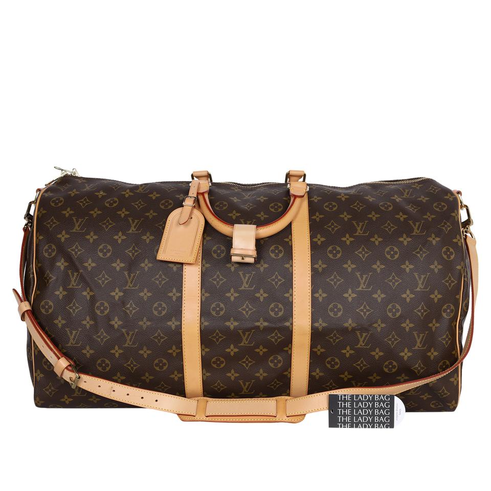 Used Brown Louis Vuitton Monogram Keepall Bandouliere 45