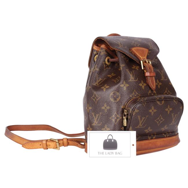 Brown Louis Vuitton Monogram Montsouris PM Backpack, Louis Vuitton  pre-owned abstract print dress