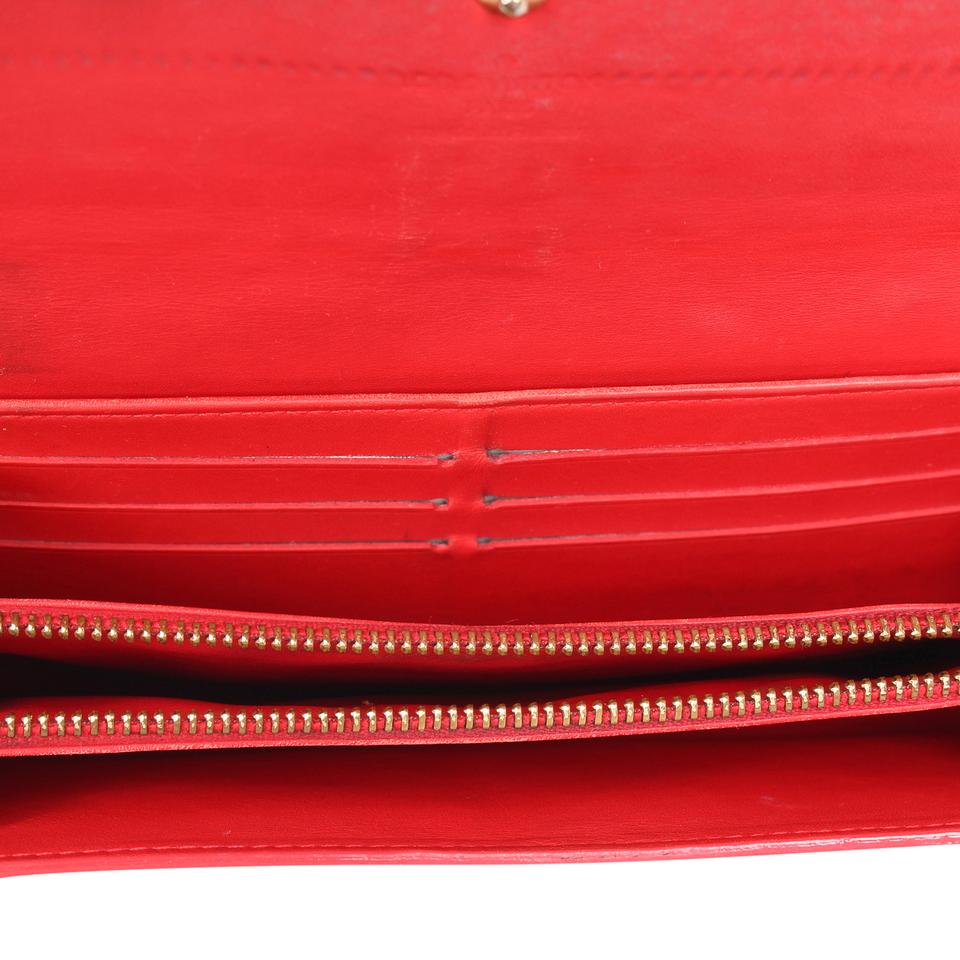 Louis VUITTON LV Monogram Canvas Isolite Long Zipper Wallet Red 100%  Authentic