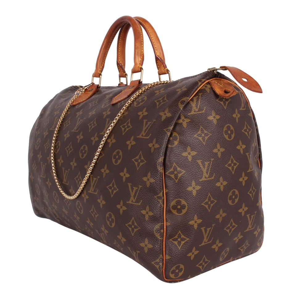 Louis Vuitton Boston Hand Bag Speedy 40 Monogram Brown France M41106